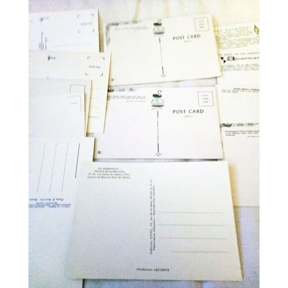 Postcard Lot 12 Vintage Unposted Rouen Normandie Sydney Miami Beach Collectible - Picture 10 of 12